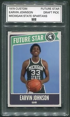 Custom 1979 Earvin Magic Johnson Future Star Draft Pick College Basketball Card • $23