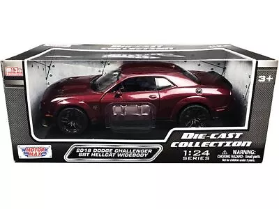 MOTORMAX 2018 DODGE CHALLENGER SRT HELLCAT Burgundy 1/24 DIECAST CAR 79350 • $10.45