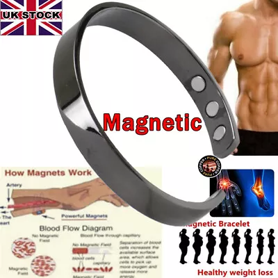 Ladies Copper Magnetic Bangle Bracelet Cuff Pain Relief Arthritis Carpel Tunnel • £5.29