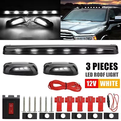 3pcs White LED Cab Roof Marker Lights Full Set For Chevy GMC 2500HD 3500HD 07-21 • $25.98