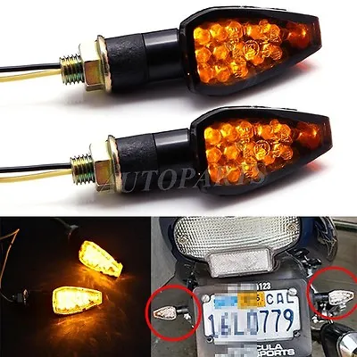 Custom Motorcycle Sports Smoke Led Turn Signals Light For Yamaha Suzuki Kawasaki • $11.48