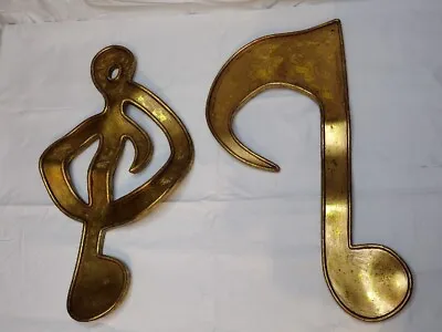 LgContemporary Light Weight GOLD Synthetic  Music Note & Treble Clef Wall Decor  • $10.96