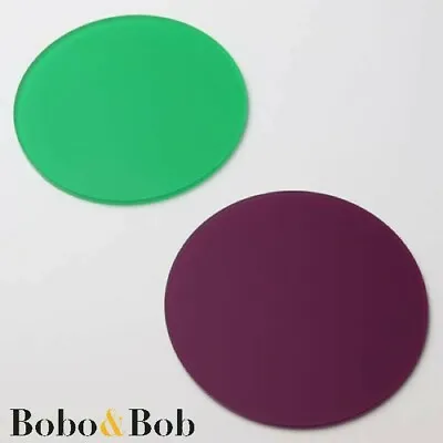 £2.15 • Buy Round Acrylic Coasters - 90+ Colour Options - Wipe-Clean - Kitchen - Dining Room