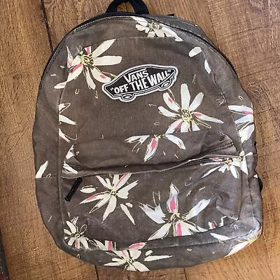 VANS Off The Wall Flower Print Backpack 18x15 • $20