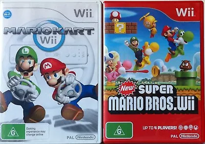 Mario Kart And New Super Mario Bros Bundle Nintendo Wii • $69.95