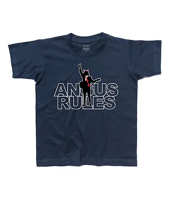 T-Shirt Child Angus Young Rules News Highway To Hell Guitar • $45.87