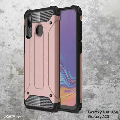 RoseGold Armor Heavy Duty Hybrid Case Cover For Samsung Galaxy A20 A30 A50 • $6.99