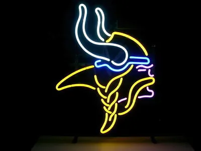 New Minnesota Vikings Football Neon Light Sign 20 X16  Wall Decor Man Cave Bar  • $128.78