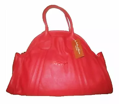 La Gioe Di Toscana Dome Red Leather Handbag - Extra Large - BNWT • $69.99