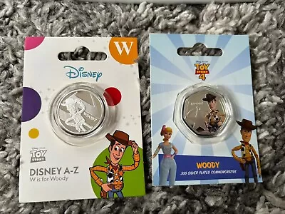 Toy Story Woody Collectable Coin X2 • £8.99