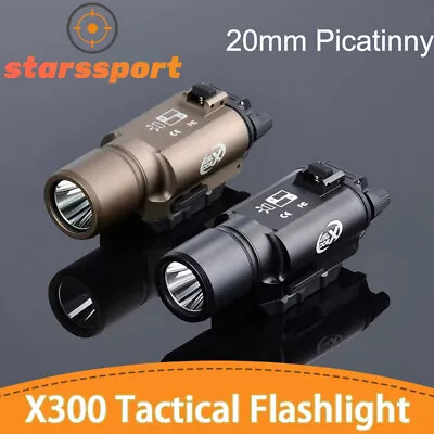 Tactical X300U X300 Ultra 600 Lumens Flashlight Hunting Weapon Light Pistol Gun • $28.59