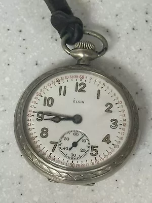 Rare Vintage Elgin 17j 16s Gr. 387 WWII Mens Pocket Watch • $195