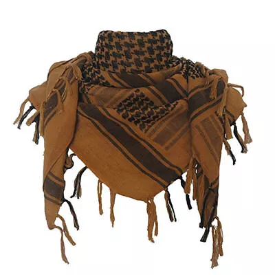 Shemagh Arab Keffiyeh Military Tactical Shawl Wrap Scarf Desert Army Scarves BRN • $9.99