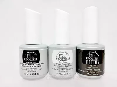 IBD Just Gel Polish- Soak-Off Kit 3pc: BASE + TOP + MATTIFY Matte TOP COAT .5oz • $21.93