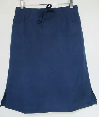 New Mistral Lovely Linen Summer  Skirt Navy Size 10 • £10.99