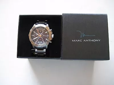 Marc Anthony FMDMA151 Men's Chronograph Watch Stainless Black Dial $175 • $79.99