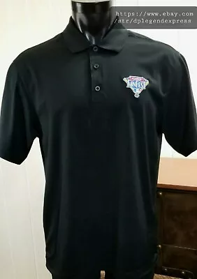 MLB All Star FanFest Baseball Black Nike FitDry Polo/Golf Performance Shirt Sz L • $9.99