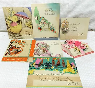 Vintage Easter Thanksgiving Valentine Greeting Cards • $5.99