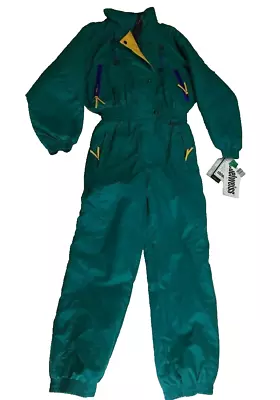 NWT VTG Edelweiss Skiwear Ski Suit Junior L 12 14 Girls Snowboard 1 PC 80s 90s • $79.95