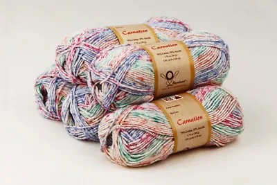 10 Balls Worsted Weight 75% Cotton 25% Acrylic Blend Yarn Variegated Color #15 • $39.99