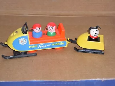 Vintage Fisher Price #705 Little People Snowmobile Sled Exc COMPLETE W/o BOX • $54.95