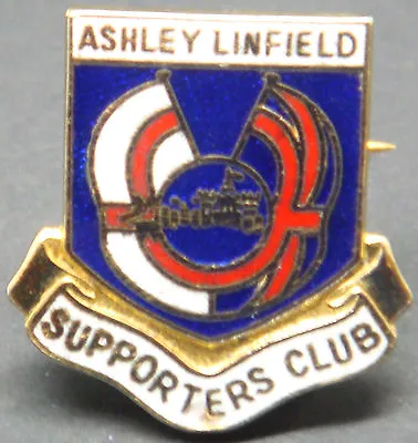 LINFIELD FC Rare ASHLEY LINFIELD SUPPORTERS CLUB Badge Brooch Pin 27mm X 29mm • £14.99