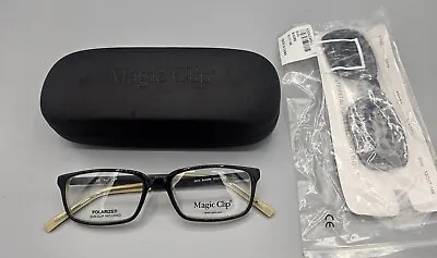 Magic Clip M414 BLKGRN 53-17-145 Eyeglasses Frame W/ Clip OnS SUNGLASSES BLACK • $52