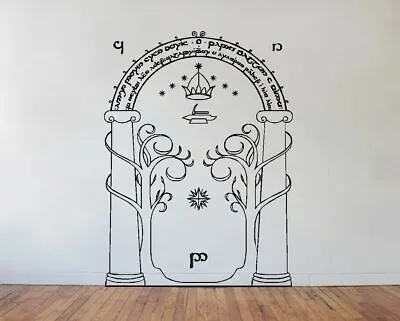 Lord Of The Rings Wall Art Decal Sticker - Mines Of Moria Door LOTR • £30.55