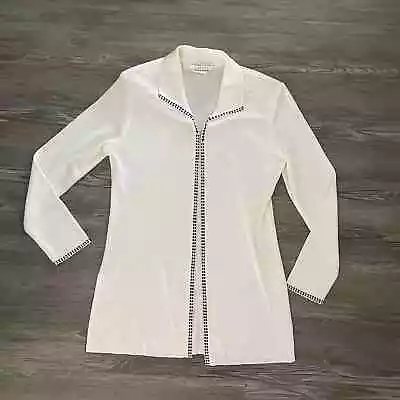 Exclusively Misook White Open Cardigan Sweater Women's Size XS • $40