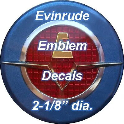 Evinrude Decals / Stickers (2) Side Hood Emblem Decal 1958 5.5 7.5 10 18 Hp • $14.95