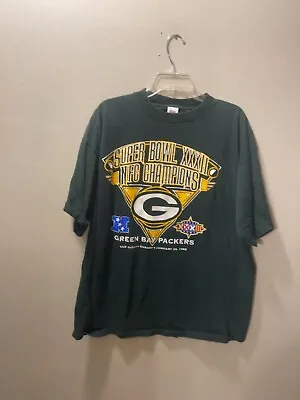 Nfl Green Bay Packers Super Bowl Xxxii *nfc Champions* 1998 Logo 7 Vtg Shirt Xxl • $19.99