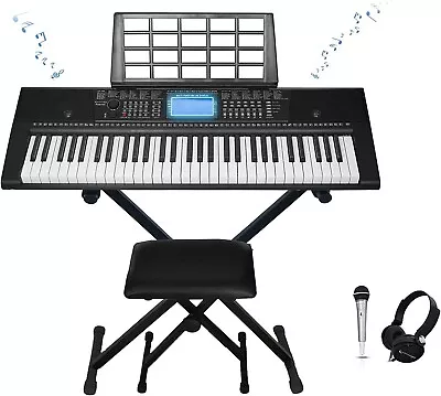 Technical Pro 61 Keys Electric Piano Learning Keyboard Bundle W Seat Stand Mic • $144.44