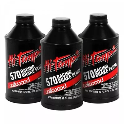 Wilwood 290-0633 - 570 HI-Temp Racing Brake Fluid - 3 Pack • $43.99