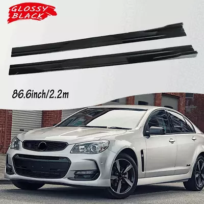 8PCS Gloss Black Splitter Side Skirt Spolier For Holden Commodore VF VE UTE RD • $45.99