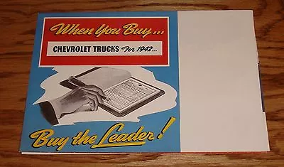 1942 Chevrolet Truck Full Line Foldout Sales Brochure 42 Chevy Pickup Panel • $18.55