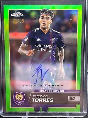 2023 Topps Chrome MLS Facundo Torres Auto Green /99 • $2