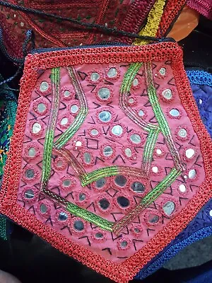 Clutch Bag COTTON  MIRROR  CROSSBODY Bag Traditional BOHO Hippie Style Indian   • £17
