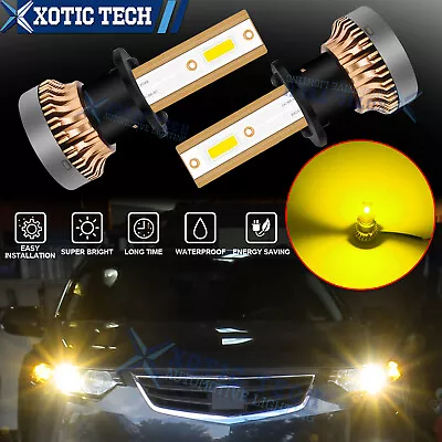 H1 3030SMD LED HeadLight Bulb Car Driving Lamp DRL 3000K Amber Yellow High Power • $12.93