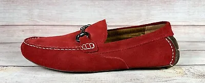 Marc Anthony Penny Loafer Men's Shoes Madamian Red Suede US Size 13 M • $29.99