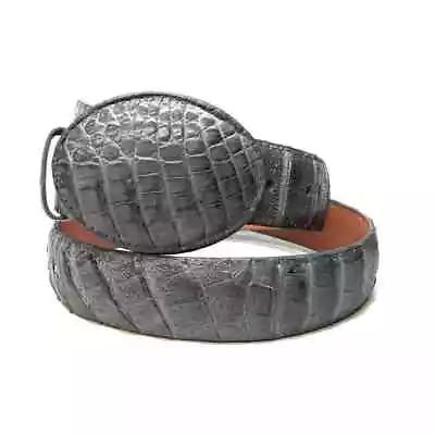 Handmade Los Altos Gray Genuine Caiman Crocodile Belly Western Cowboy Belt  • $134.99