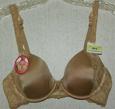 Maidenform Pure Genius Extra Coverage Lace Embellished Bra #07549 Beige 34B NWT • $15.99