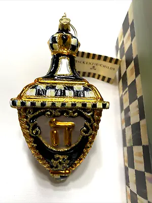 Mackenzie Childs Courtly Dreidel Glass Ornament Brand New In Gift Box. • $89.99