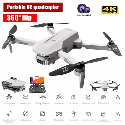 4DRC F8 2022 RC GPS FPV RC Drone With 4K EIS UHD Camera Quadcopter Brushless • £119.90