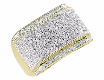 Men's 2CT Simulated VVS1 Diamond Wedding Band Pinky Ring 14K Yellow Gold Plated • $194.99