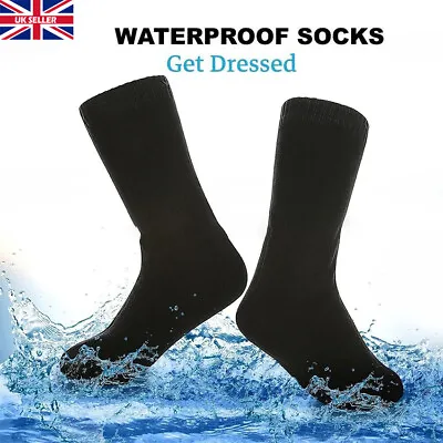 Men's/Women's Waterproof Windproof Breathable Socks For Outdoor Camping UK • £13.99