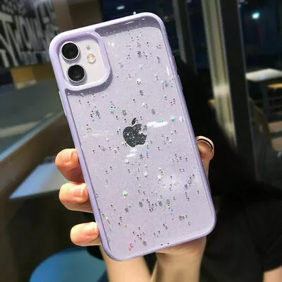 $12.06 • Buy Star Glitter Case For IPhone 13 12 11 Pro Max 7 8 XR X Clear Bling Phone Cover