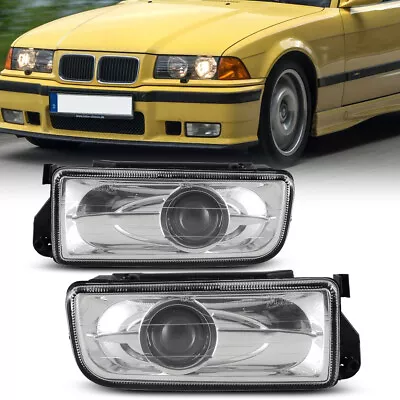 Pair For BMW E36 92-98 M3 318 325 Fog Lights Bumper Driving Lamps Glass Lens • $46.99