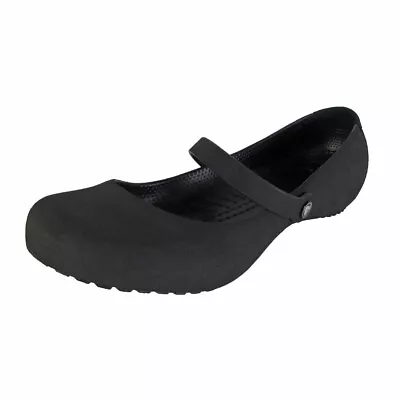 Crocs Womens Alice Suede Mary Jane Shoes Black/Black US 5 • $15.84