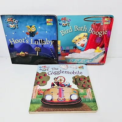 Giggle And Hoot Board Books Bird Bath Boogie The Gigglemobile Hoot's Lullaby • $22