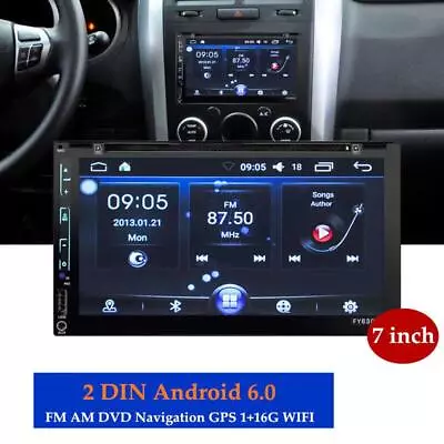 7''2 DIN Android 6.0 Car FM AM DVD Navigation GPS Mirror Link  1+16G WIFI Player • $220.99